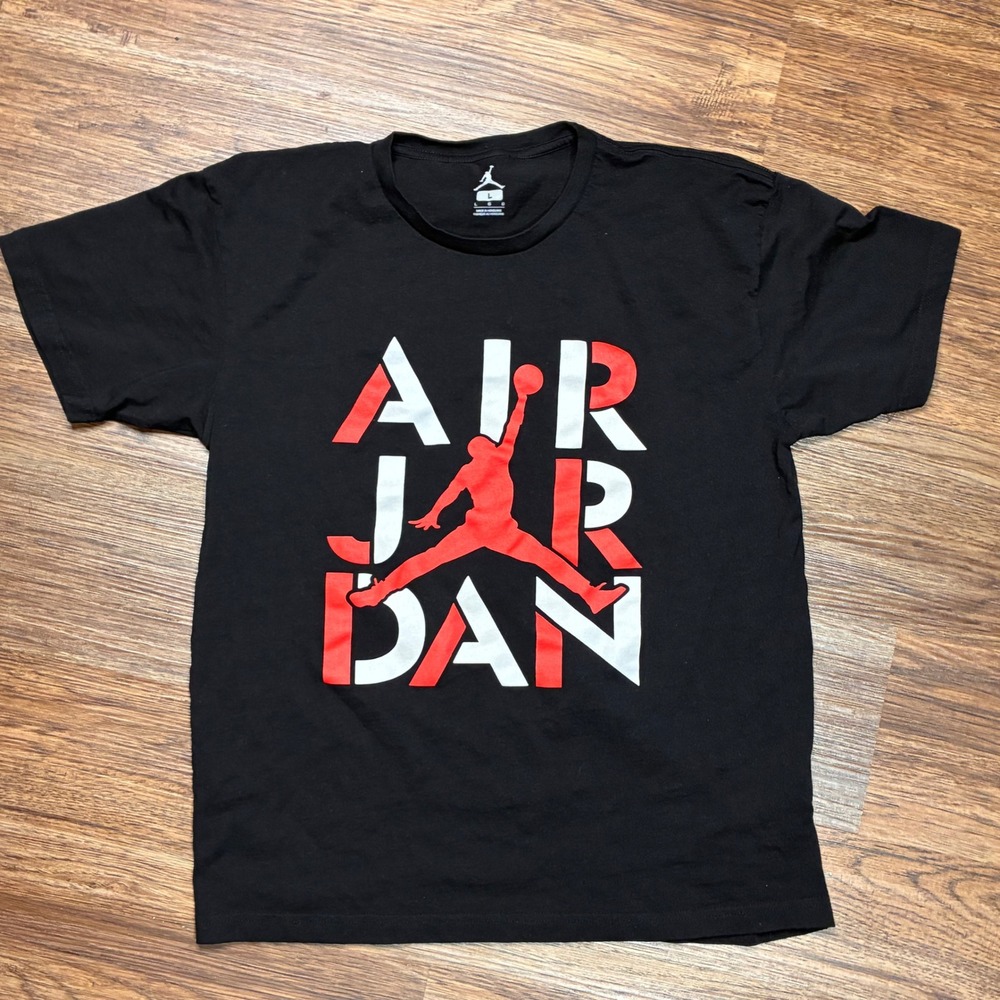 Jordan Air Jordan Jumpman T-Shirt Men's L Black Red White Graphic Tee